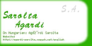 sarolta agardi business card